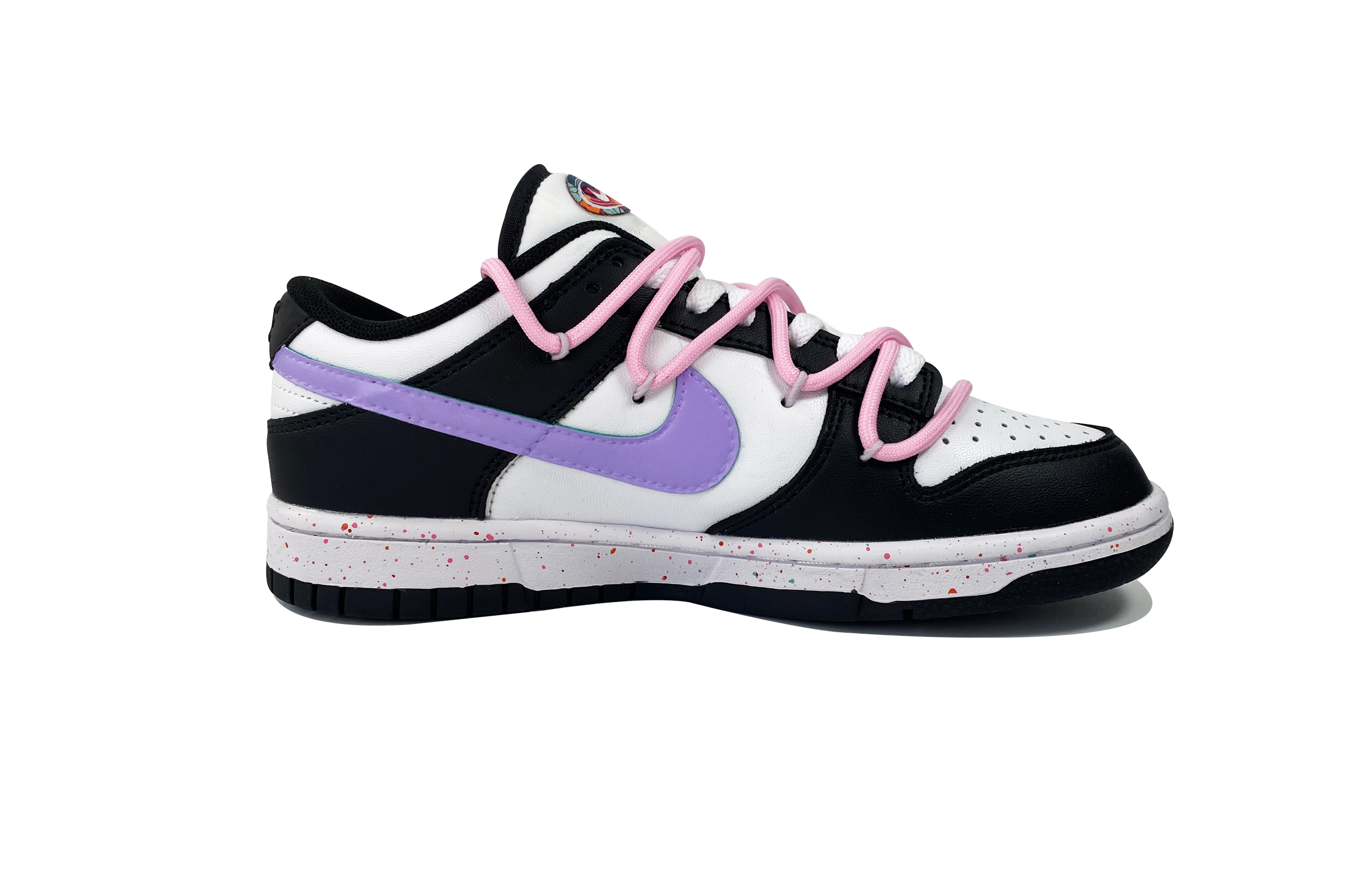 Order 【訂製球鞋】 Nike Dunk Low Multi-Color Swoosh 低筒 球鞋 女款 黑紫