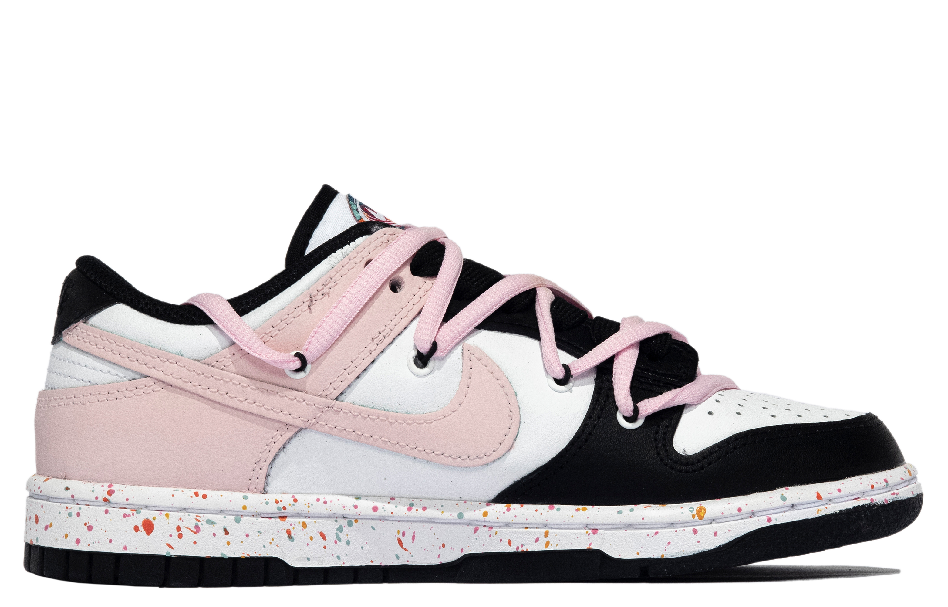 Lookbook (W) ナイキ ダンク LOW ブラック/パープル/マルチスウッシュ FD4623-131(TeamM-女款粉蝶S-BOX)