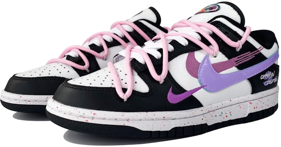 【訂製球鞋】 Nike Dunk Low Multi-Color Swoosh 低筒 球鞋 女款 黑紫 Lookbook 【訂製球鞋】 Nike Dunk Low Multi-Color Swoosh 低筒 球鞋 女款 黑紫