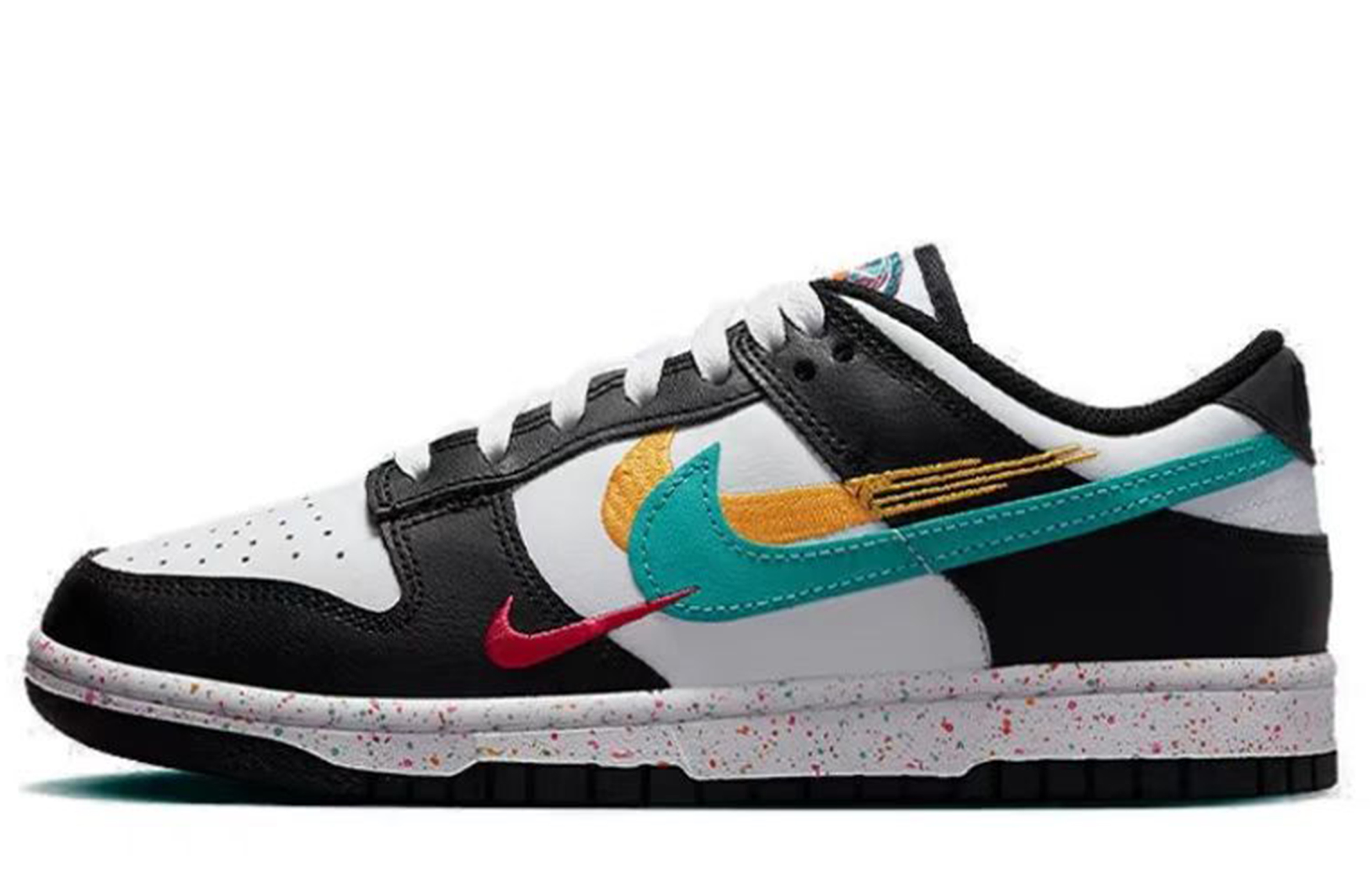 Sizing (W) ナイキ ダンク LOW ブラック/パープル/マルチスウッシュ FD4623-131(TeamM-女款粉蝶S-BOX)