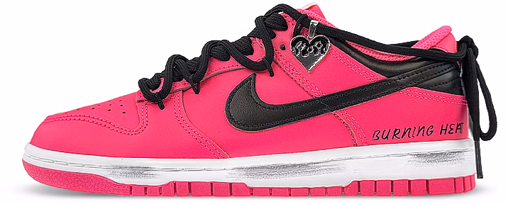 custom-shoes-women-nike-dunk-low-black-red-donut