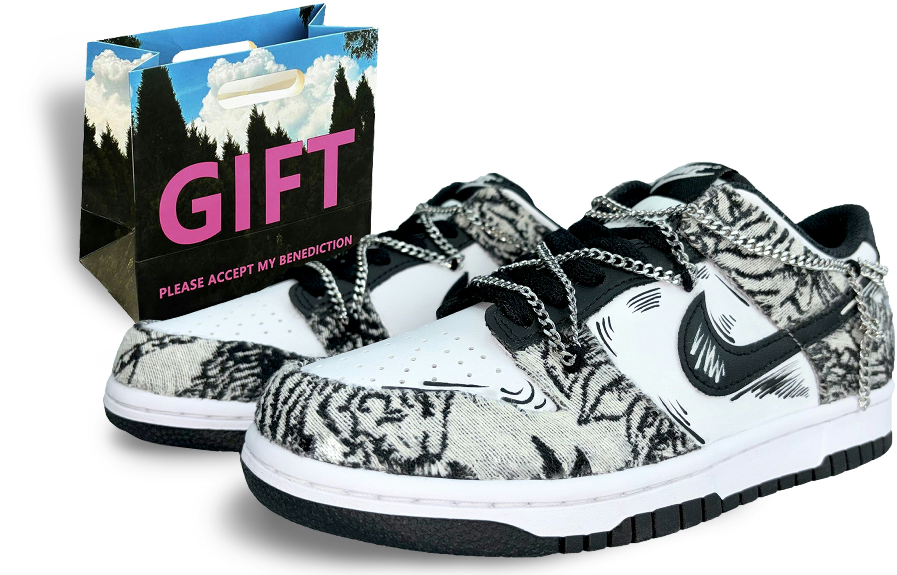 custom-shoes-women-nike-dunk-low-black-white-panda-cw-1590-100-team220-s-box