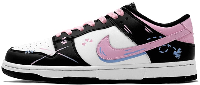 custom-shoes-women-nike-dunk-low-black-white-cw-1590-100-team-s-s-box