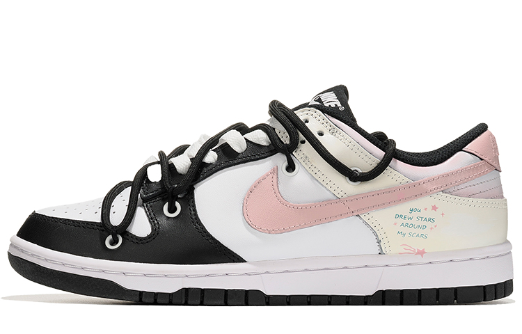 [Custom Shoes] (W) Nike Dunk Low 'Black White Pink Panda'