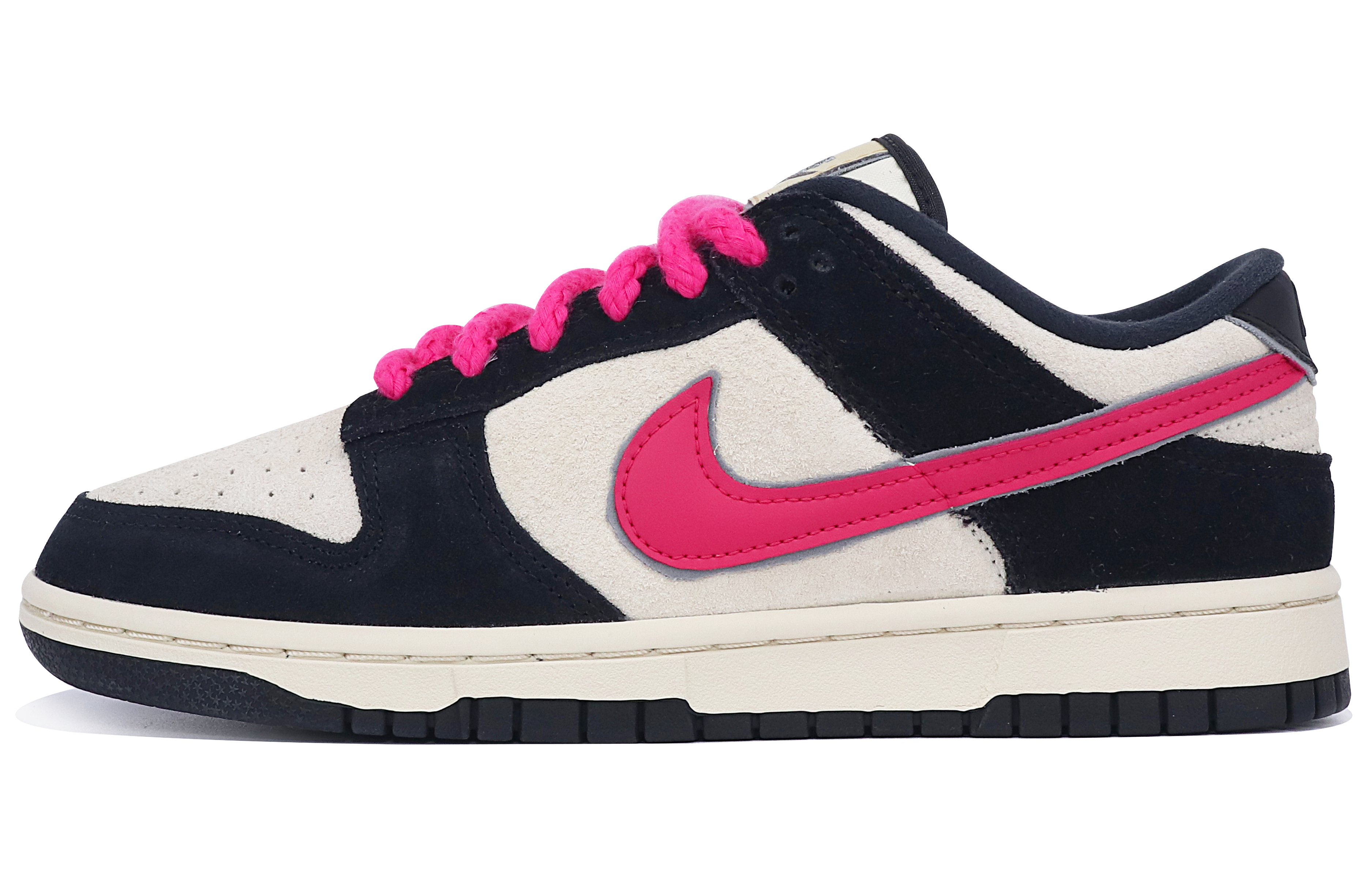 Buy (W) [Sepatu Kustom] Nike Dunk Low 'Hitam Putih Hyper Pink' DV3054-001(TeamTen-女款活力玫红QD)