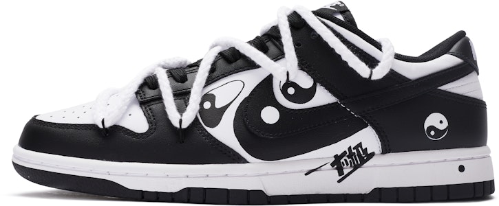 【客製球鞋】Nike Dunk Low BIGNIU 太極灌籃 解構 手繪噴繪 低筒 板鞋 女款 黑白 Buy 【客製球鞋】Nike Dunk Low BIGNIU 太極灌籃 解構 手繪噴繪 低筒 板鞋 女款 黑白