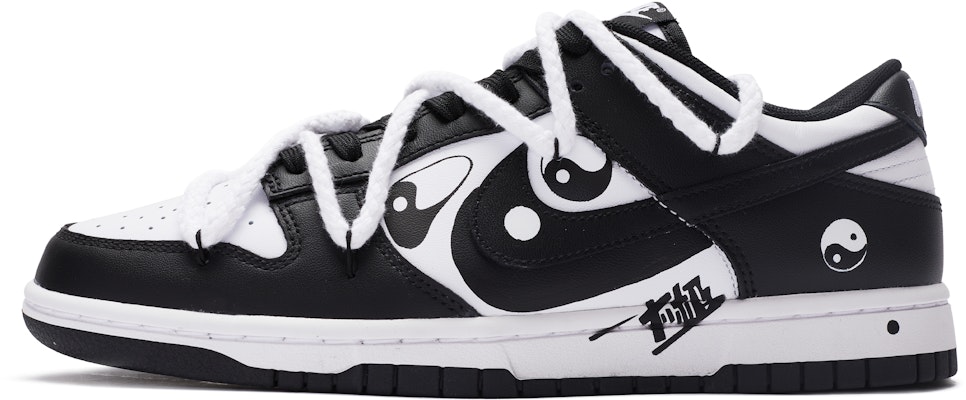 【客製球鞋】Nike Dunk Low BIGNIU 太極灌籃 解構 手繪噴繪 低筒 板鞋 女款 黑白 Buy 【客製球鞋】Nike Dunk Low BIGNIU 太極灌籃 解構 手繪噴繪 低筒 板鞋 女款 黑白