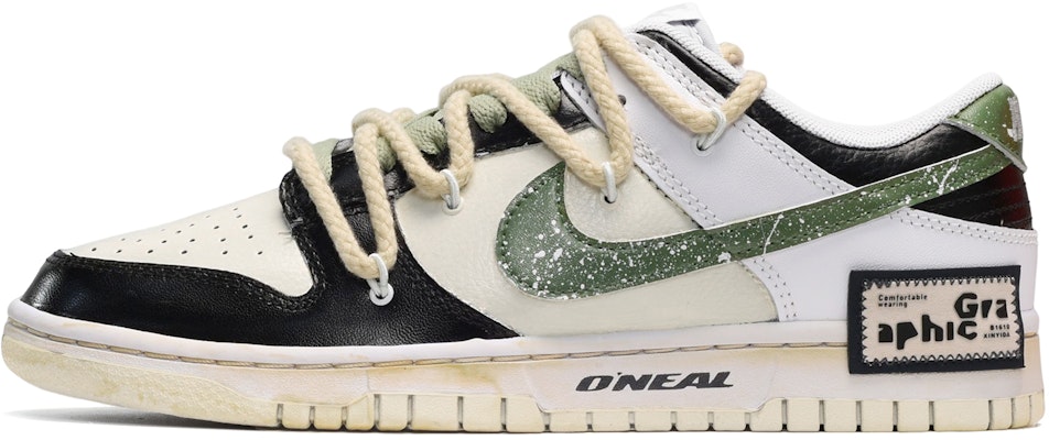 (W) 나이키 덩크 로우 '블랙 화이트 옐로우 패치워크 스플래터' (커스텀) DD1503-121(TeamE-女款泼墨黑白黄) Buy (W) 나이키 덩크 로우 '블랙 화이트 옐로우 패치워크 스플래터' (커스텀) DD1503-121(TeamE-女款泼墨黑白黄)