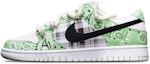 Buy (W) 나이키 덩크 로우 '블랙 화이트 그린 페이즐리' (커스텀) DH9765-100(TeamT-腰果花绿白S-BOX)