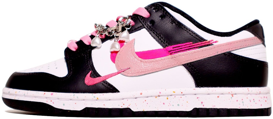 (W) 나이키 덩크 로우 '검흰핑크 멀티 스우시' FD4623-131(TeamX-女款活力三勾链条) Buy (W) 나이키 덩크 로우 '검흰핑크 멀티 스우시' FD4623-131(TeamX-女款活力三勾链条)