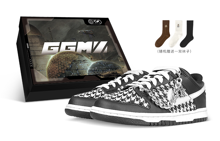 Buy (W) [Kasut Buatan Tangan] Nike Dunk Low 'Hitam Putih Houndstooth Escape Journal' FD1232-001(Team116-女千鸟格SBOX)