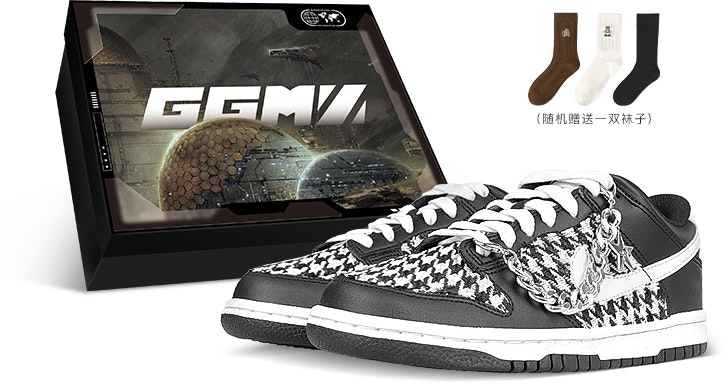 custom-shoes-women-nike-dunk-low-black-white-houndstooth-escape-journal