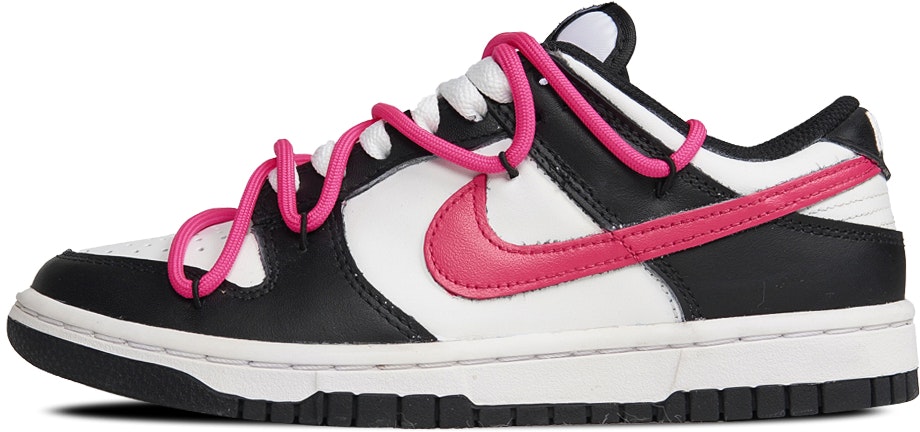 custom-shoes-women-nike-dunk-low-black-white-pink-panda