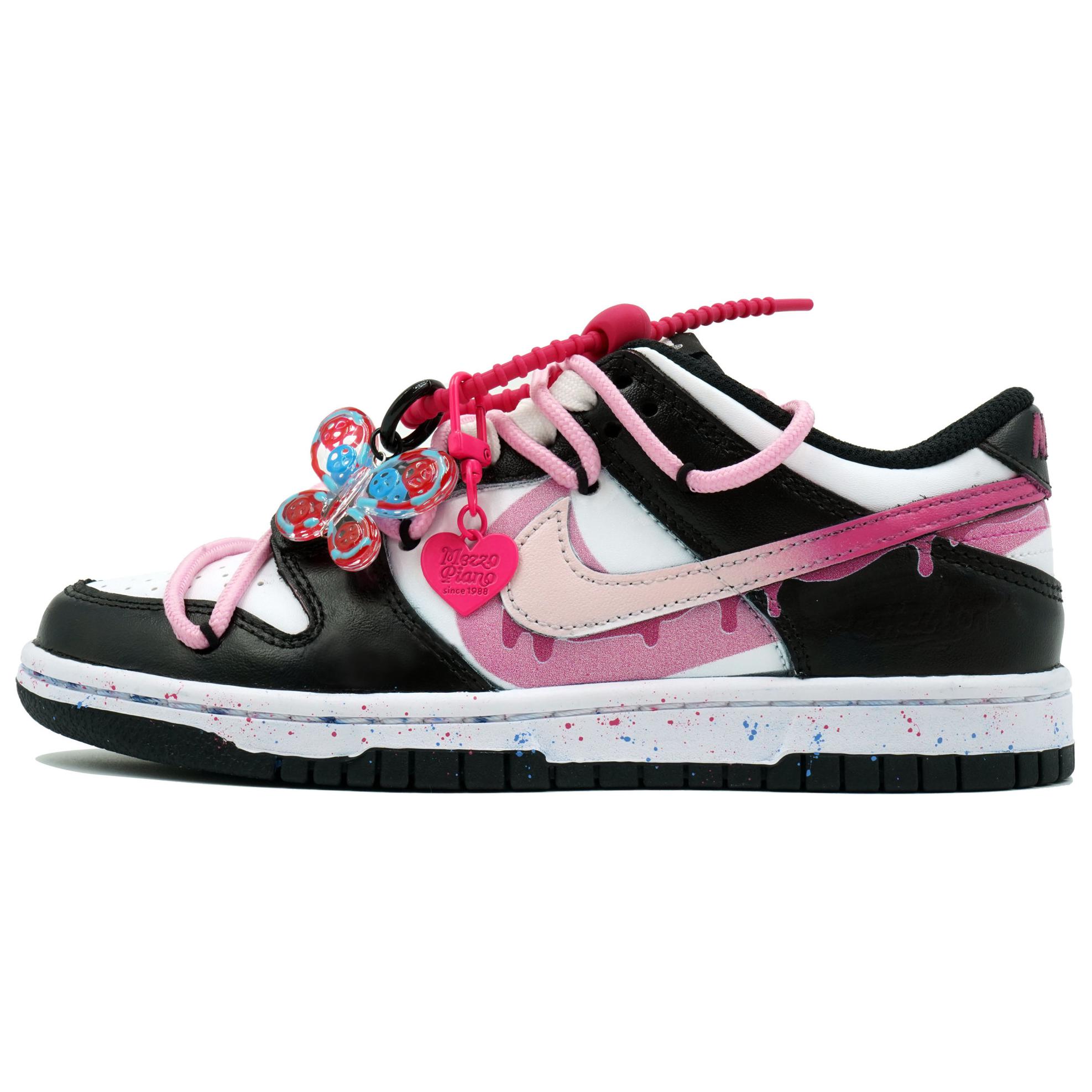 Order (W) [定制鞋款] 耐克Dunk Low 黑白粉色-玩趣之灵 CW1590-100(Team113-粉墨登场)
