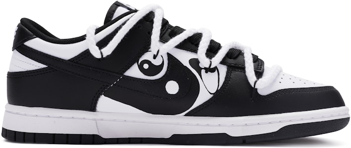 【客製球鞋】Nike Dunk Low BIGNIU 太極灌籃 解構 手繪噴繪 低筒 板鞋 女款 黑白 Order 【客製球鞋】Nike Dunk Low BIGNIU 太極灌籃 解構 手繪噴繪 低筒 板鞋 女款 黑白