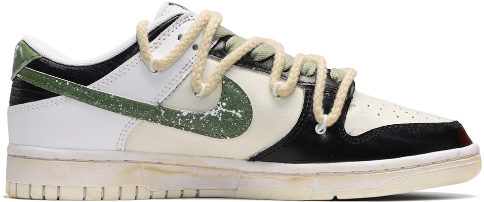 (W) 나이키 덩크 로우 '블랙 화이트 옐로우 패치워크 스플래터' (커스텀) DD1503-121(TeamE-女款泼墨黑白黄) Order (W) 나이키 덩크 로우 '블랙 화이트 옐로우 패치워크 스플래터' (커스텀) DD1503-121(TeamE-女款泼墨黑白黄)