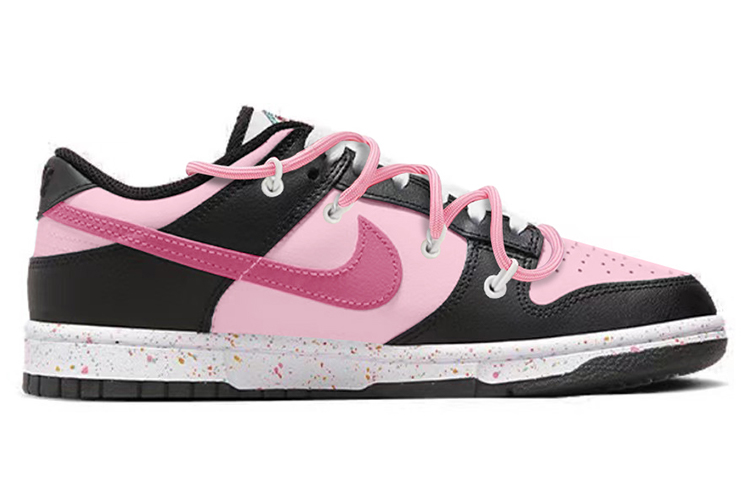 Order (W) [定制鞋] 耐克Dunk Low '黑白粉多色勾' FD4623-131(TeamY-女款三勾BP粉墨)