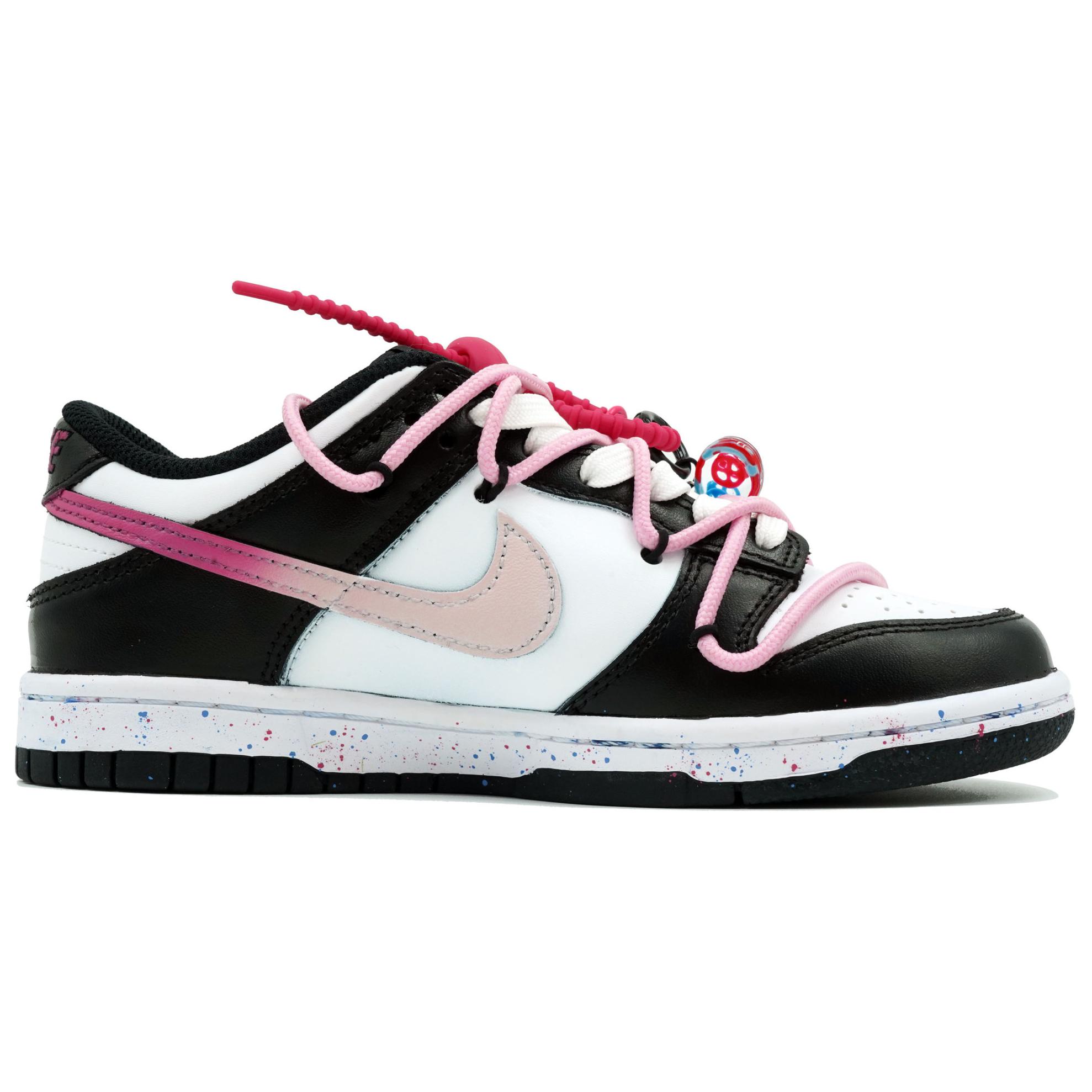 Lookbook (W) [定制鞋款] 耐克Dunk Low 黑白粉色-玩趣之灵 CW1590-100(Team113-粉墨登场)