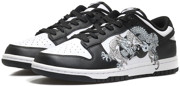(W) 나이키 덩크 로우 '검흰 남색 용' (Nike Dunk Low 'Black White Indigo Dragon') DD1503-101(Team10-太极龙女黑白QD) Lookbook (W) 나이키 덩크 로우 '검흰 남색 용' (Nike Dunk Low 'Black White Indigo Dragon') DD1503-101(Team10-太极龙女黑白QD)