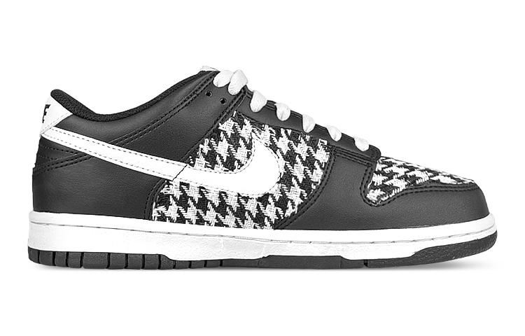 Lookbook (W) [Kasut Buatan Tangan] Nike Dunk Low 'Hitam Putih Houndstooth Escape Journal' FD1232-001(Team116-女千鸟格SBOX)