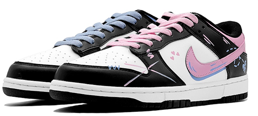 (W) 【カスタムシューズ】(女性用) ナイキ ダンク ロー 'ブラックホワイト' CW1590-100(TeamS-鸳鸯涂鸦女S-BOX) Shop (W) 【カスタムシューズ】(女性用) ナイキ ダンク ロー 'ブラックホワイト' CW1590-100(TeamS-鸳鸯涂鸦女S-BOX)