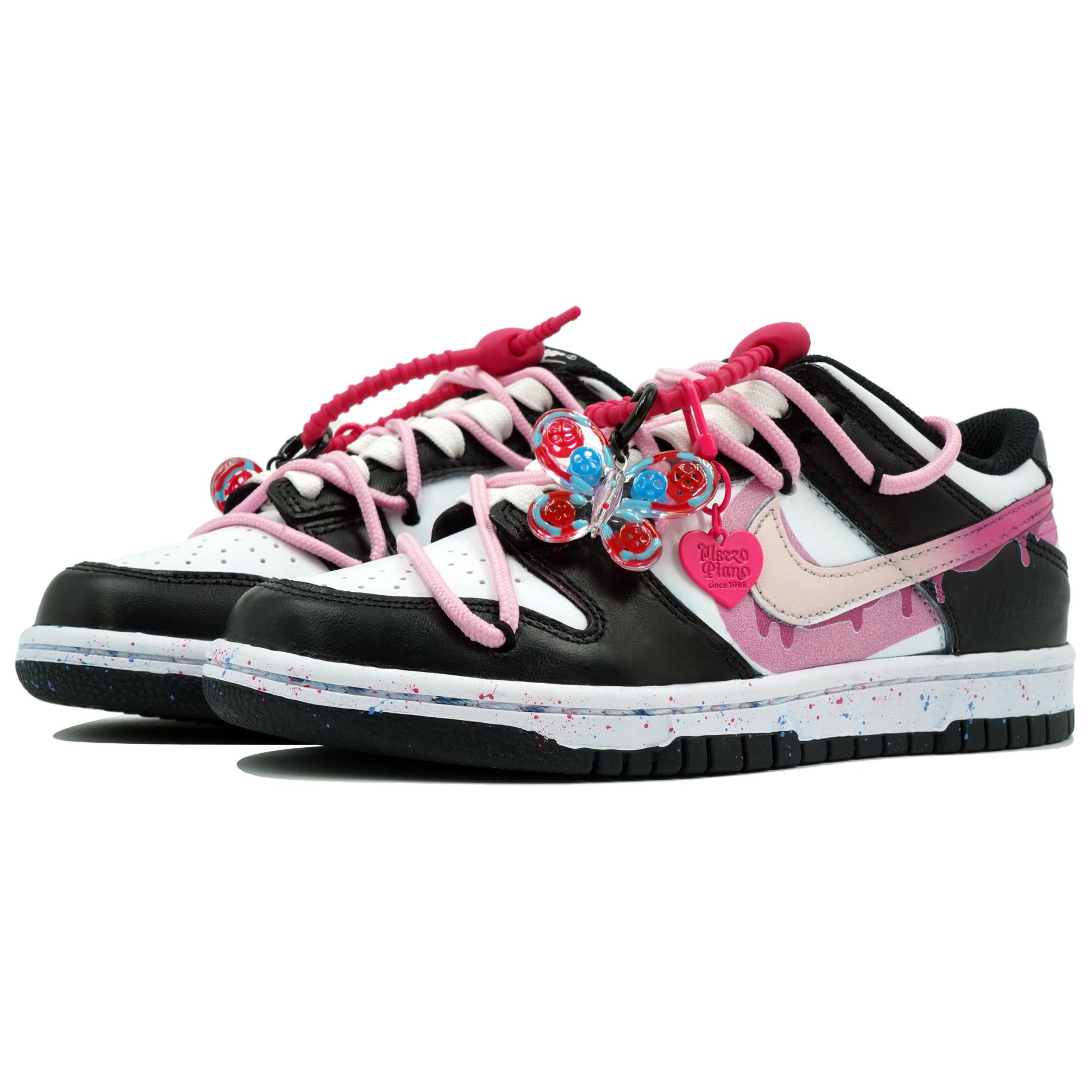 Shop (W) [定制鞋款] 耐克Dunk Low 黑白粉色-玩趣之灵 CW1590-100(Team113-粉墨登场)