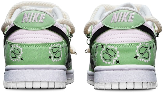 (W) 나이키 덩크 로우 '블랙 화이트 그린 페이즐리' (커스텀) DH9765-100(TeamT-腰果花绿白S-BOX) Shop (W) 나이키 덩크 로우 '블랙 화이트 그린 페이즐리' (커스텀) DH9765-100(TeamT-腰果花绿白S-BOX)