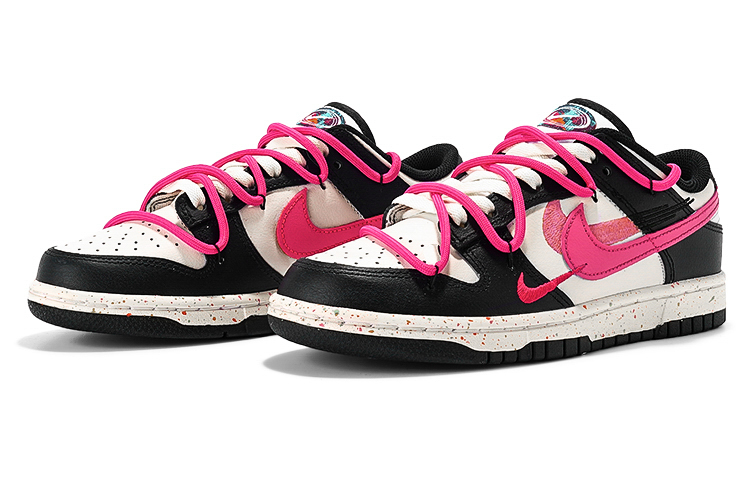 Shop 【定制球鞋】Nike Dunk Low 多彩勾 勃肯 活力三勾 低帮 板鞋 女款 黑白紫