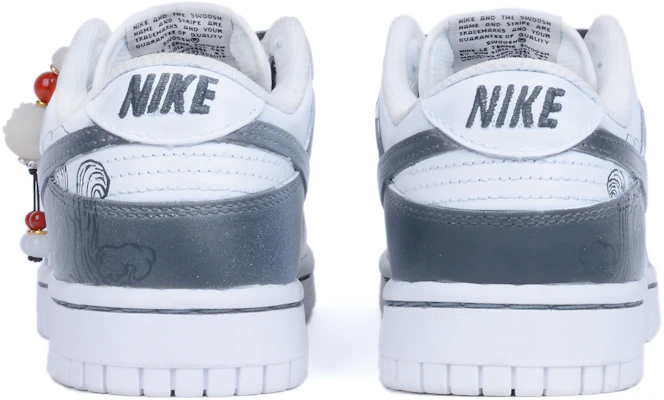 【訂製球鞋】 Nike Dunk Low 破浪 國風 休閒 低幫 板鞋 女款 黑白灰 Shop 【訂製球鞋】 Nike Dunk Low 破浪 國風 休閒 低幫 板鞋 女款 黑白灰