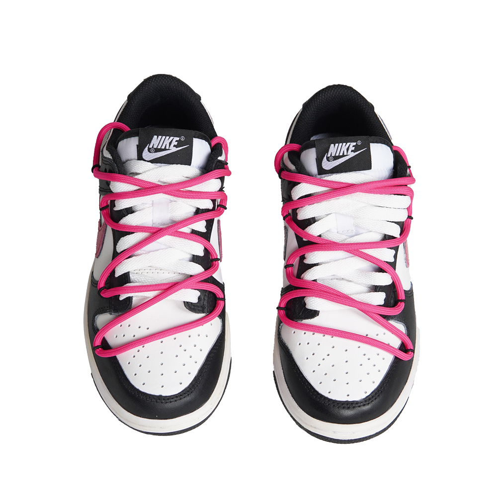 Shop (W) ナイキ ダンク ロー "黒白ピンクパンダ" (カスタム) DD1503-101(Teamp-黑白玫粉）