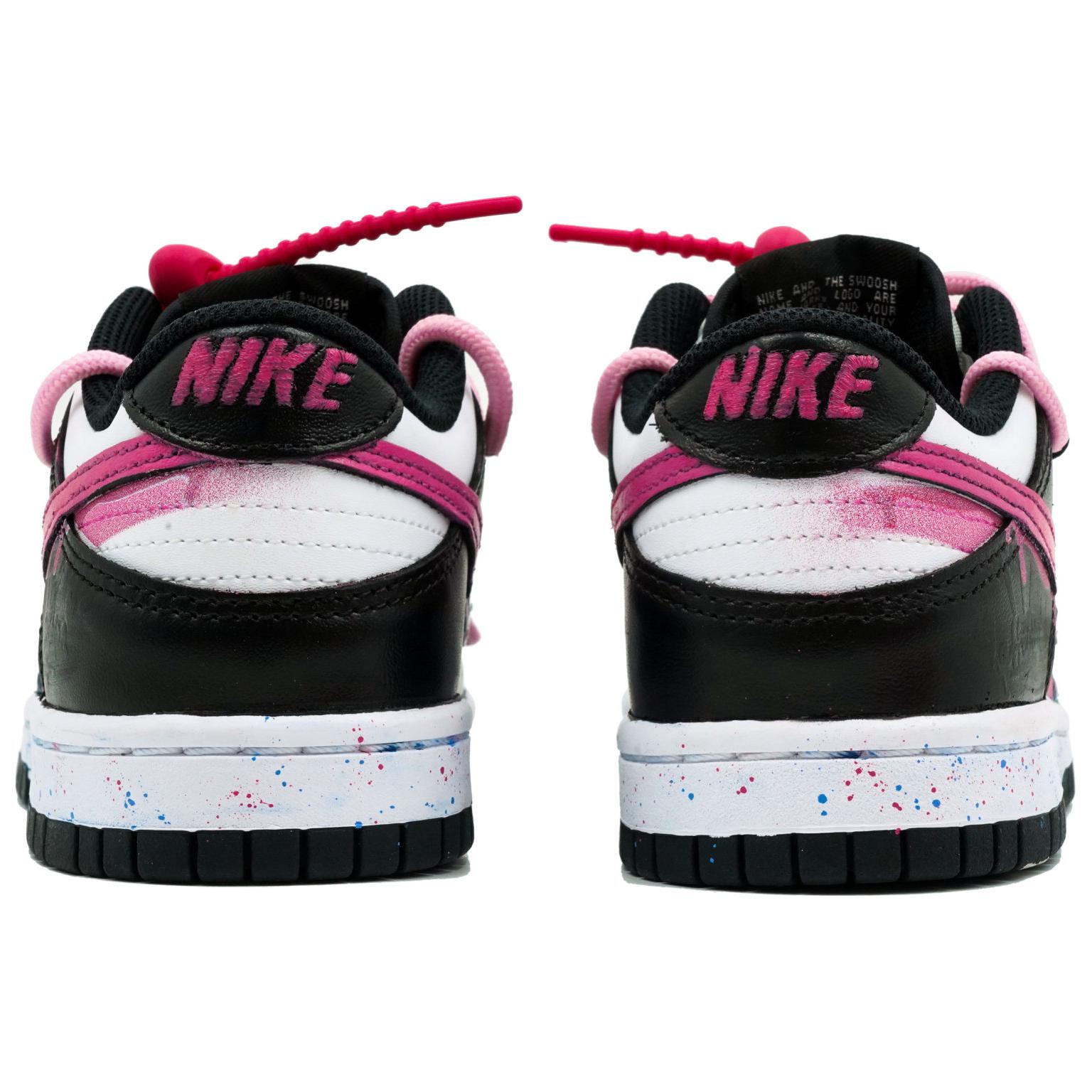 Purchase (W) [定制鞋款] 耐克Dunk Low 黑白粉色-玩趣之灵 CW1590-100(Team113-粉墨登场)