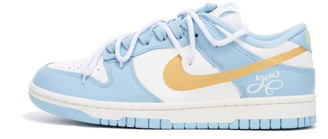 【訂製球鞋】Nike Dunk Low vibe風 解構 高街 低幫 板鞋 女款 藍金色 Buy 【訂製球鞋】Nike Dunk Low vibe風 解構 高街 低幫 板鞋 女款 藍金色