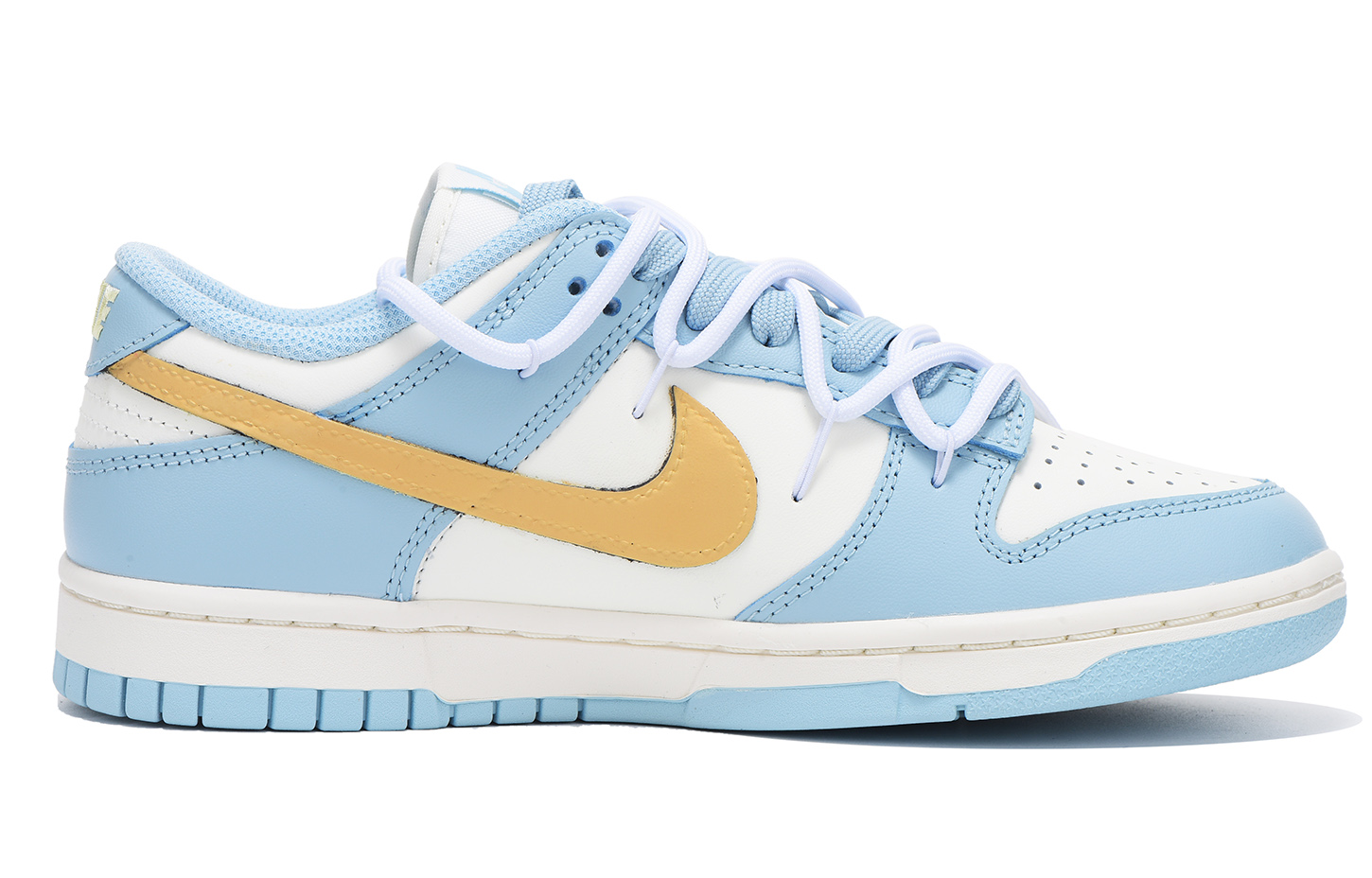 Order (W) [Sepatu Custom] Nike Dunk Low 'Nuansa Biru Emas' DD1503-123(Team拾伍-女款蓝金)