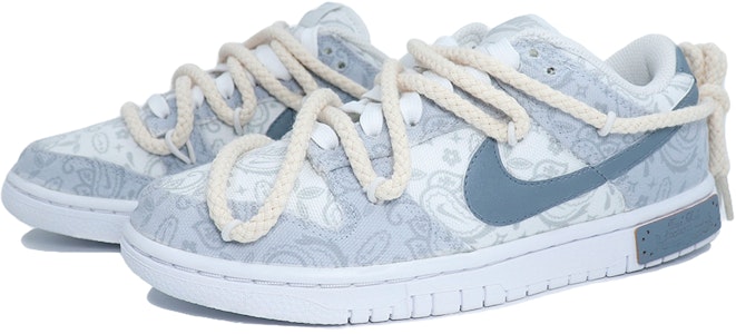 (W) 나이키 덩크 로우 '블루 그레이 데님 페이즐리' (커스텀) DJ9955-100(Team25-蓝灰腰果花) Lookbook (W) 나이키 덩크 로우 '블루 그레이 데님 페이즐리' (커스텀) DJ9955-100(Team25-蓝灰腰果花)