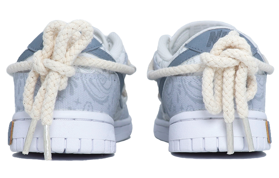 Shop (W) [Kasut Custom] Nike Dunk Low 'Biru Kelabu Denim Paisley' DJ9955-100(Team25-蓝灰腰果花)