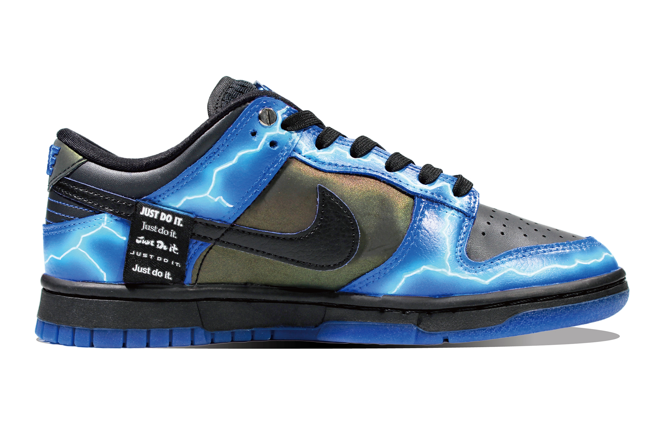 Order (W) [Sepatu Custom] Nike Dunk Low 'Blue Lightning' FB1842-001(Team30-蓝色闪电）