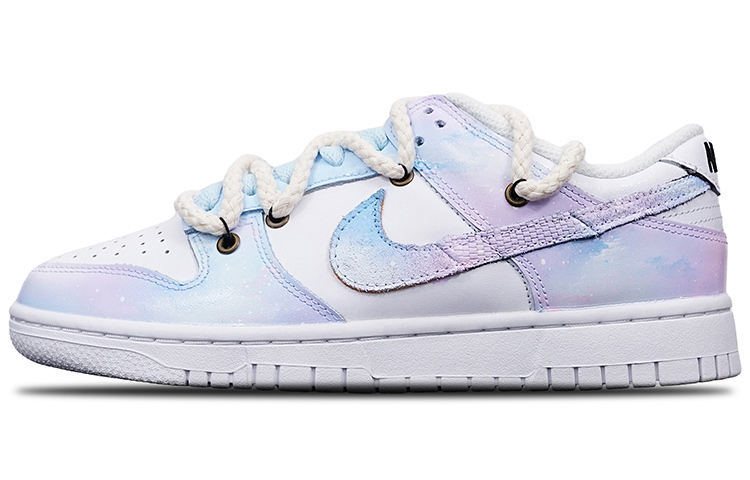 Buy (W) [定制鞋] 耐克Dunk Low '蓝粉渐变动物纹' DD7099-100(TeamT-女款梦幻星空S-BOX)