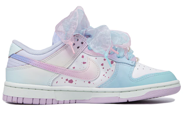 【定制球鞋】Nike Dunk Low 漸變噴色 蕾絲 櫻花 低幫 板鞋 女款 藍粉白 Order 【定制球鞋】Nike Dunk Low 漸變噴色 蕾絲 櫻花 低幫 板鞋 女款 藍粉白
