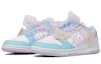 Lookbook 【定制球鞋】Nike Dunk Low 漸變噴色 蕾絲 櫻花 低幫 板鞋 女款 藍粉白