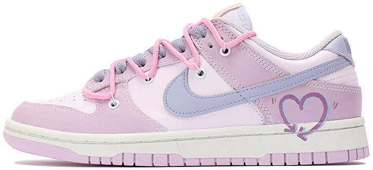 custom-shoes-women-nike-dunk-low-blue-purple-deconstructed-heart