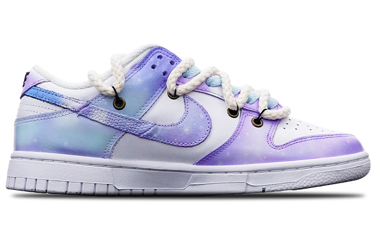 Order (W) [カスタムシューズ] ナイキダンクロー '青紫グラデーションアニマルプリント' バレンタイン限定版 DD7099-100(TeamT-女款星空S-BOX)