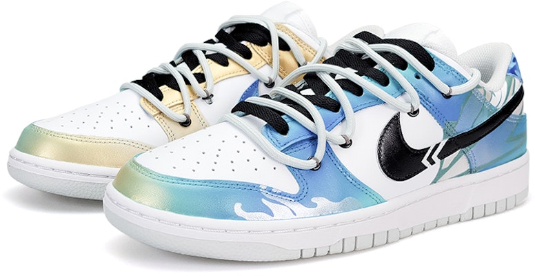 【定製球鞋】 Nike Dunk Low 舒適 百搭 防滑耐磨 低幫 板鞋 女款 藍白 Lookbook 【定製球鞋】 Nike Dunk Low 舒適 百搭 防滑耐磨 低幫 板鞋 女款 藍白