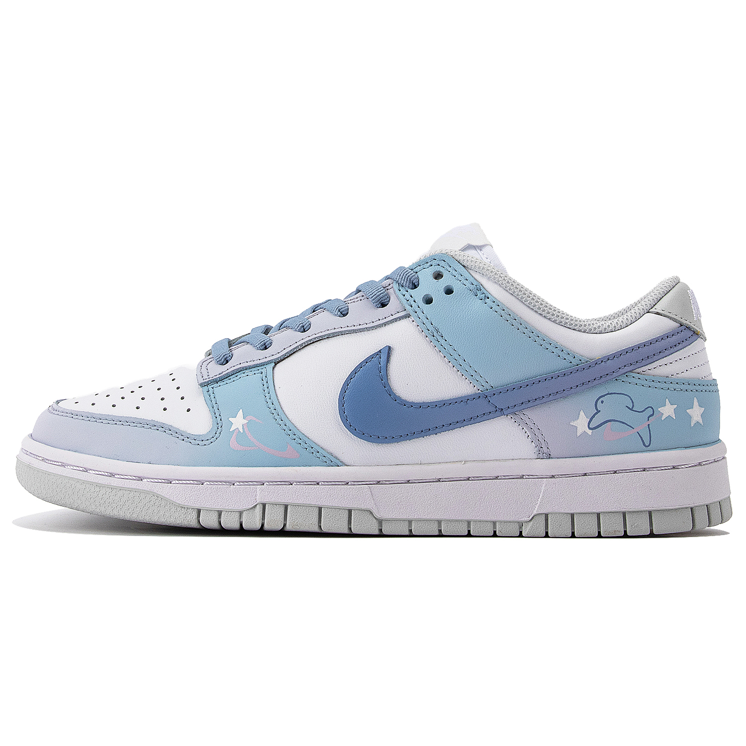 Buy (W) Nike Dunk Low カスタム 青白惑星旅 (Nike Dunk Low カスタム 青白惑星たび) DD1503-103(TeamThree-星球漫游蓝白)