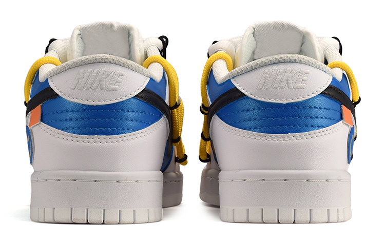Shop (W) Zapatillas Nike Dunk Low 'Blanco Azul Smiley Desconstruido' DH9765-100(TeamE-女款笑脸蓝白)