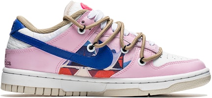 【定制球鞋】 Nike Dunk Low 野鶴制造 城市系列 Bosjes教堂 解構雙鞋帶 耐磨 低幫 板鞋 女款 藍粉 Order 【定制球鞋】 Nike Dunk Low 野鶴制造 城市系列 Bosjes教堂 解構雙鞋帶 耐磨 低幫 板鞋 女款 藍粉