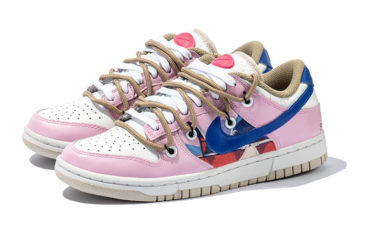 Lookbook 【定制球鞋】 Nike Dunk Low 野鶴制造 城市系列 Bosjes教堂 解構雙鞋帶 耐磨 低幫 板鞋 女款 藍粉