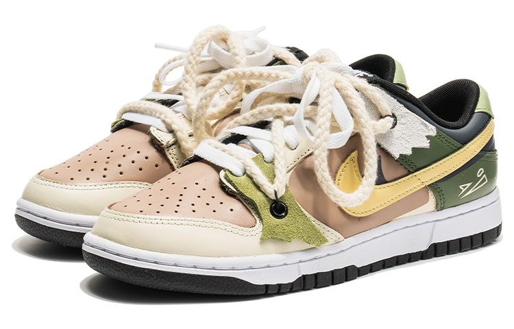 Lookbook (W) [定制鞋款] 耐克Dunk低帮“棕绿定制” CW1590-100(TeamB-女款草场幽灵S-BOX)