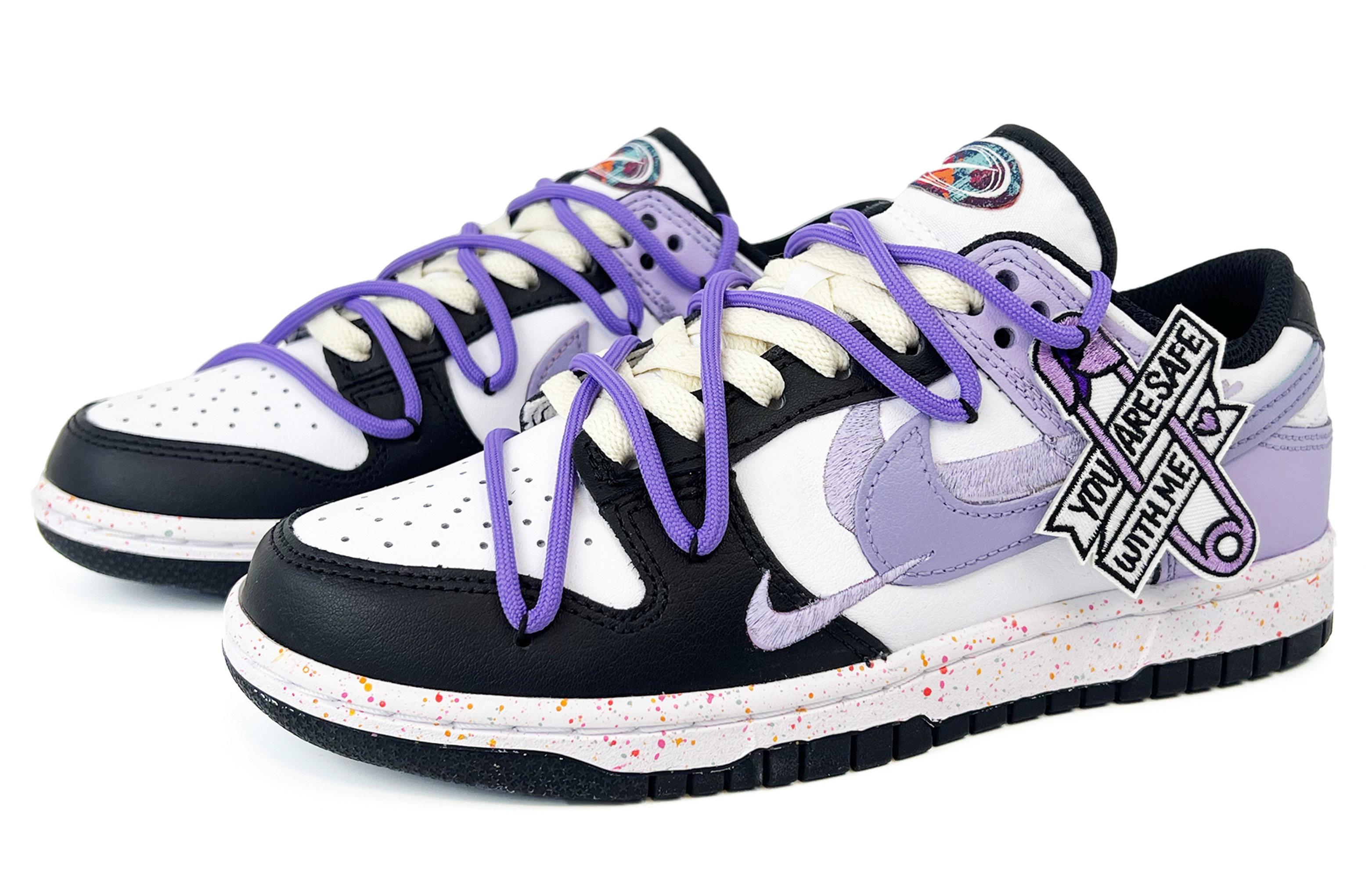 Lookbook (W) [Kasut Custom] Nike Dunk Low 'Bubble Grape Pelbagai Warna Swoosh' FD4623-131(Tema-45气泡葡萄)