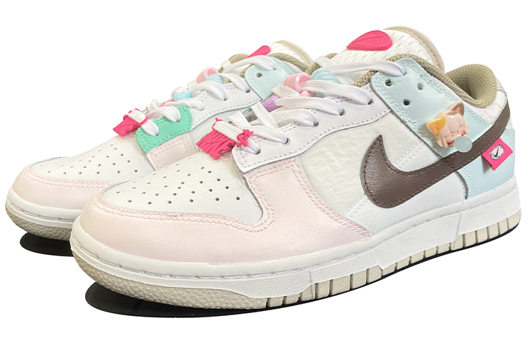 Lookbook (W) [Kasut Custom] Nike Dunk Low 'Bubblegum Manik Biru Bayi Kartun' DX6060-121(TeamD-女款泡泡糖白粉蓝)