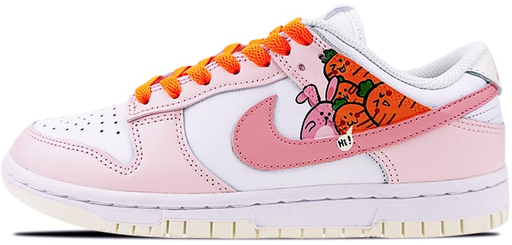 custom-shoes-women-nike-dunk-low-bunny-carrot-graffiti
